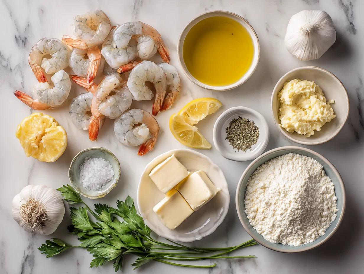 Garlic Butter Shrimp Orzo Skillet