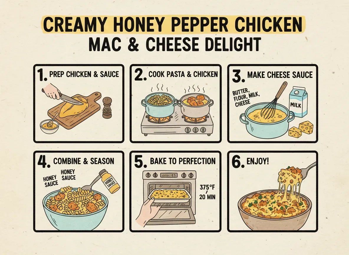 Creamy Honey Pepper Chicken Mac and Cheese Delight