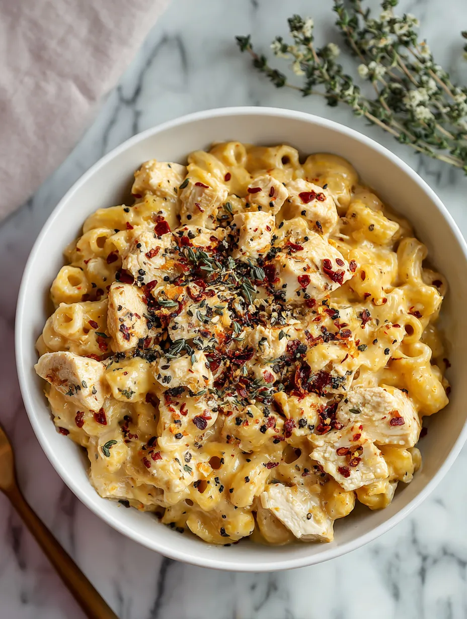 Creamy Honey Pepper Chicken Mac and Cheese Delight