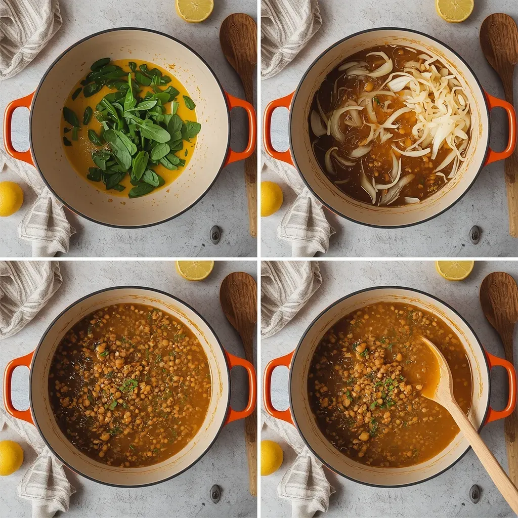 Lentil Soup with Lemon and Spinach