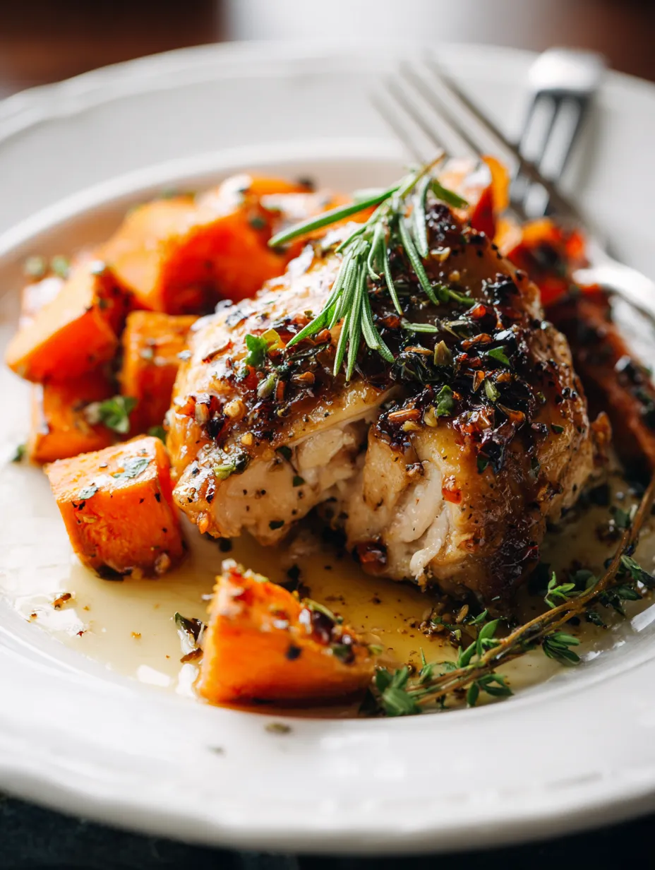 Maple Glazed Chicken with Sweet Potatoes