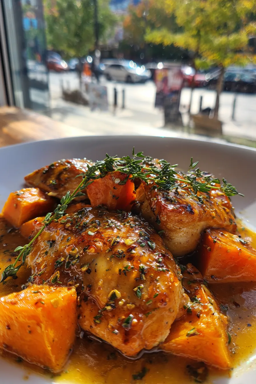 Maple Glazed Chicken with Sweet Potatoes