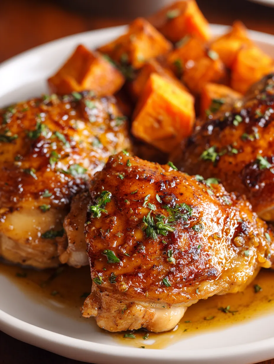 Maple Glazed Chicken with Sweet Potatoes