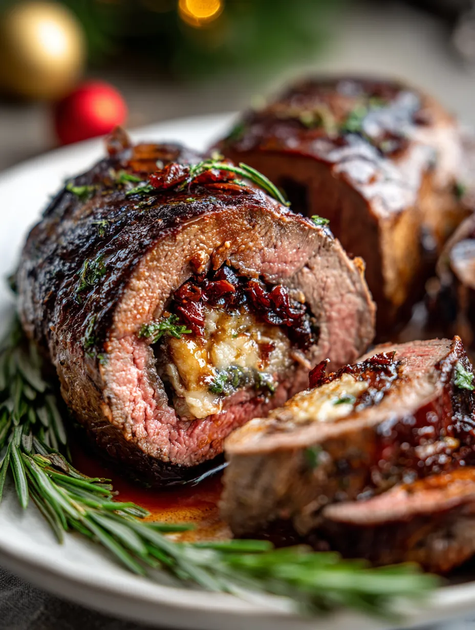 Quick Christmas Stuffed Beef Tenderloin