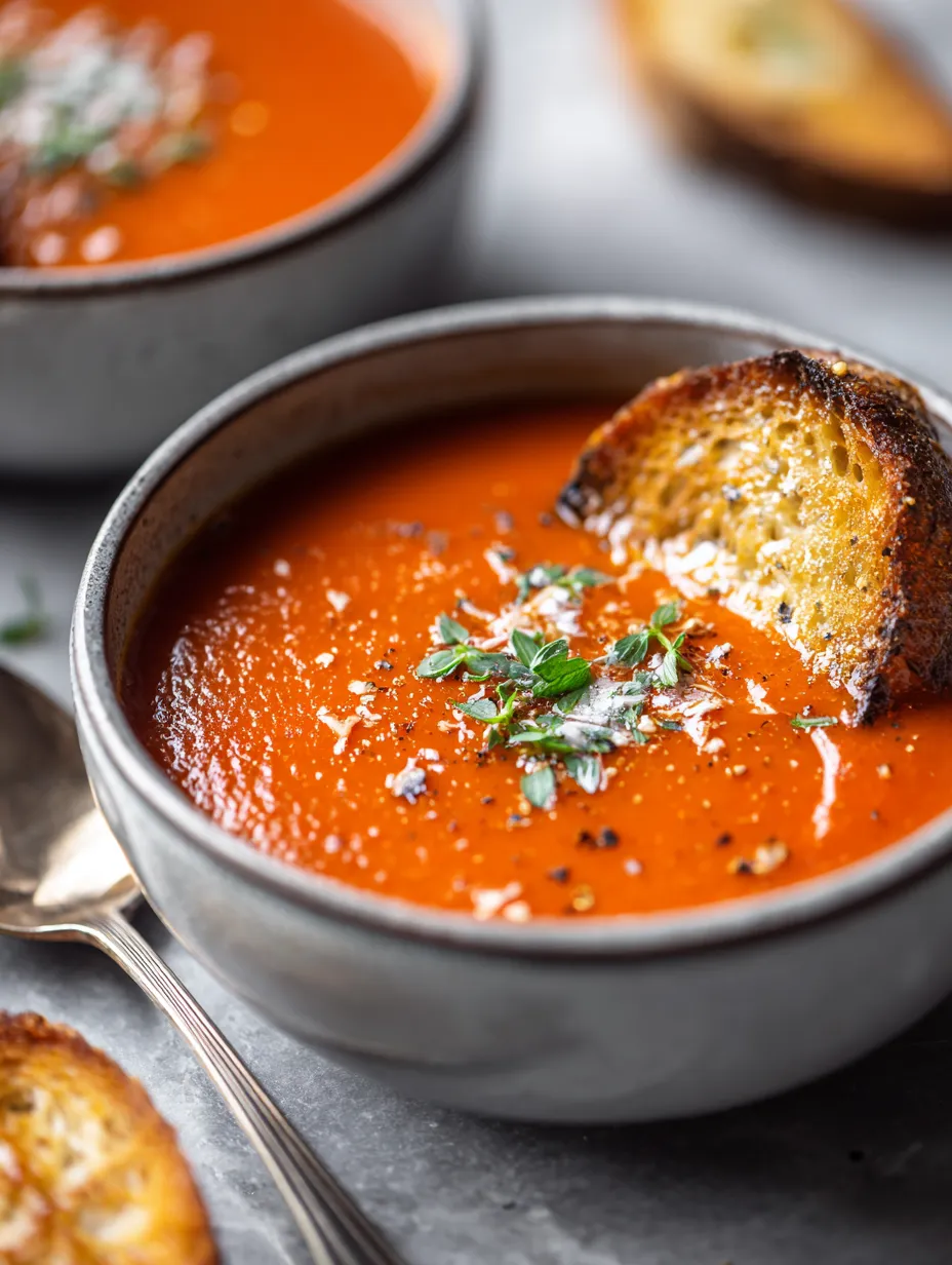 Roasted Red Pepper and Tomato Soup