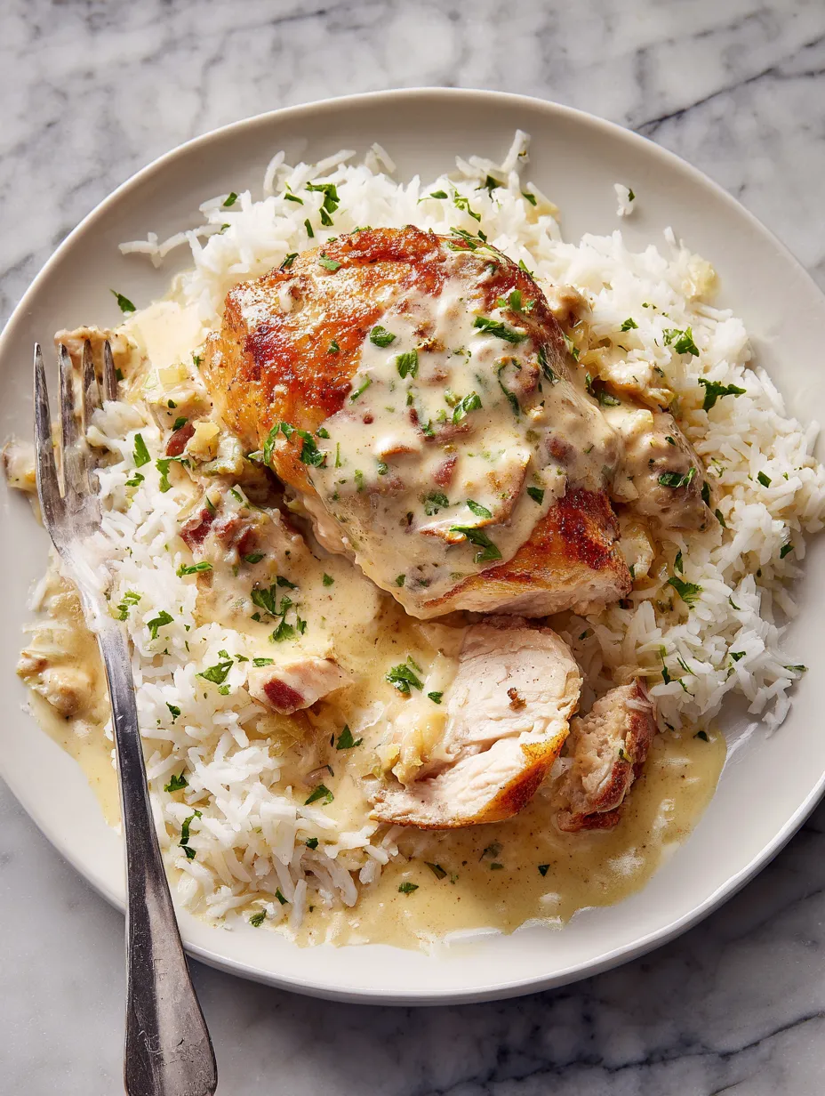 Smothered Chicken and Rice
