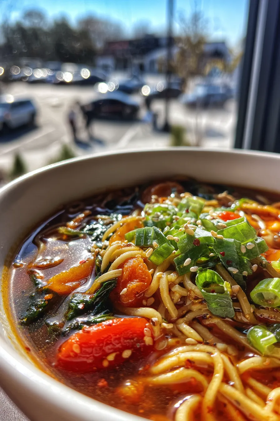 Spicy Soba Noodle Veggie Soup