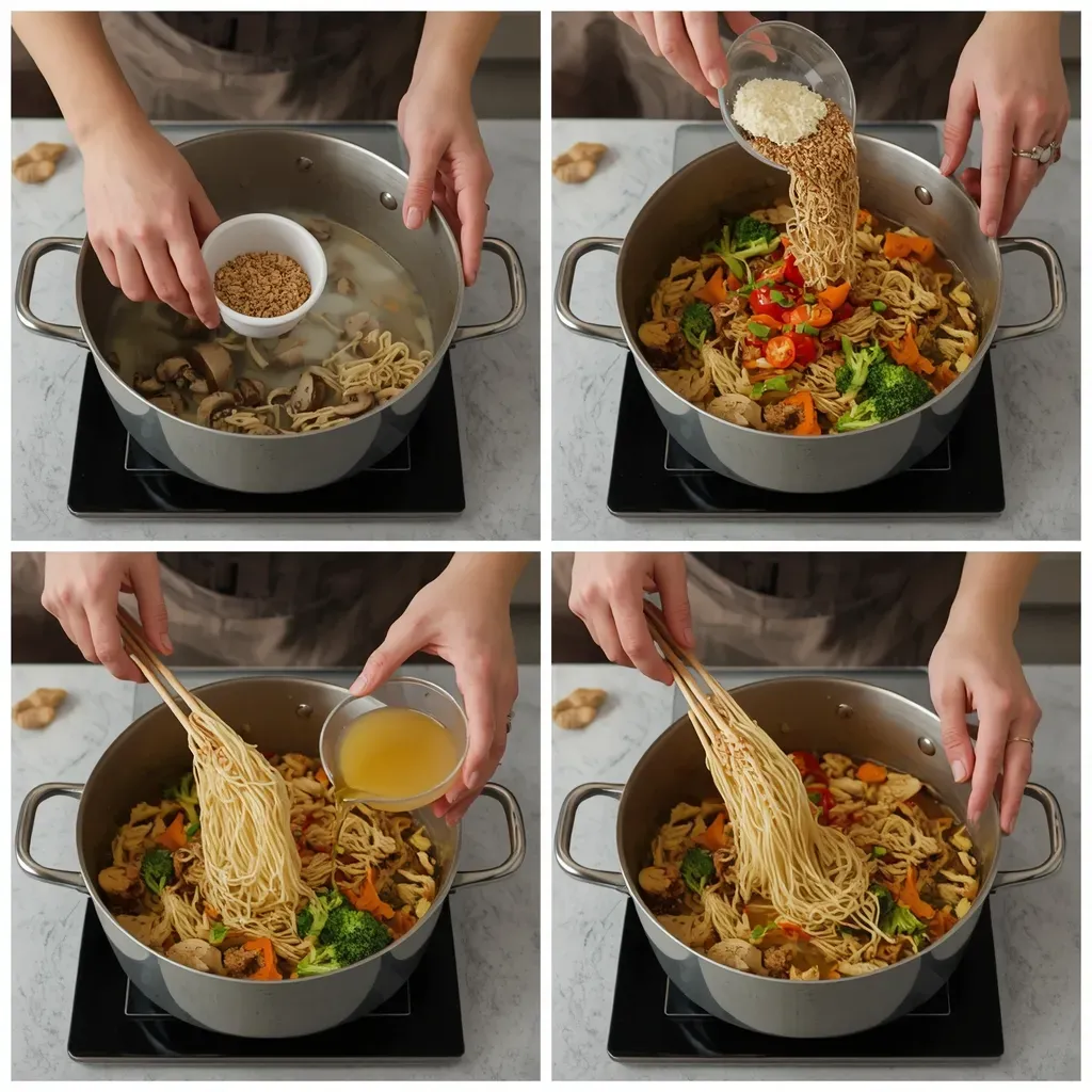 Spicy Soba Noodle Veggie Soup