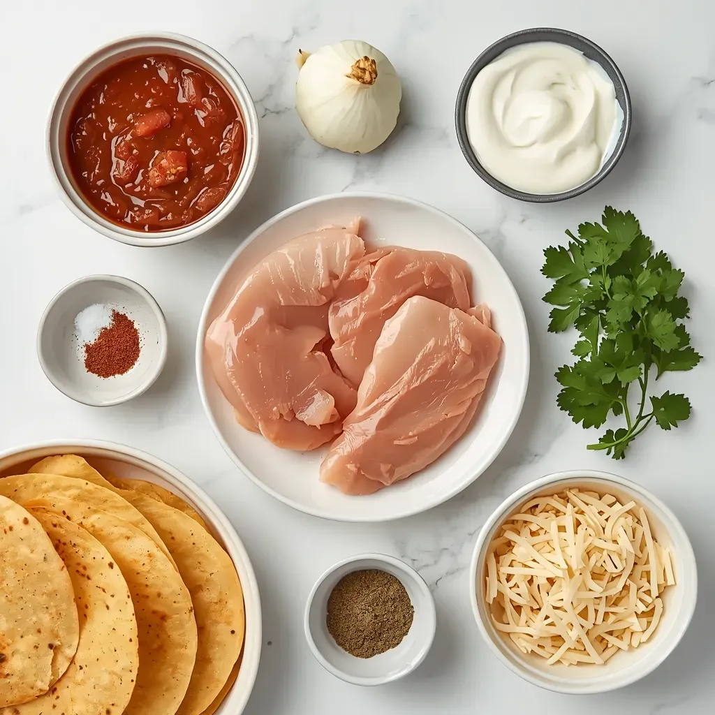 White Chicken Enchiladas with Creamy White Sauce