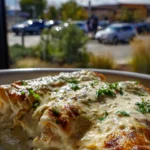 White Chicken Enchiladas with Creamy White Sauce
