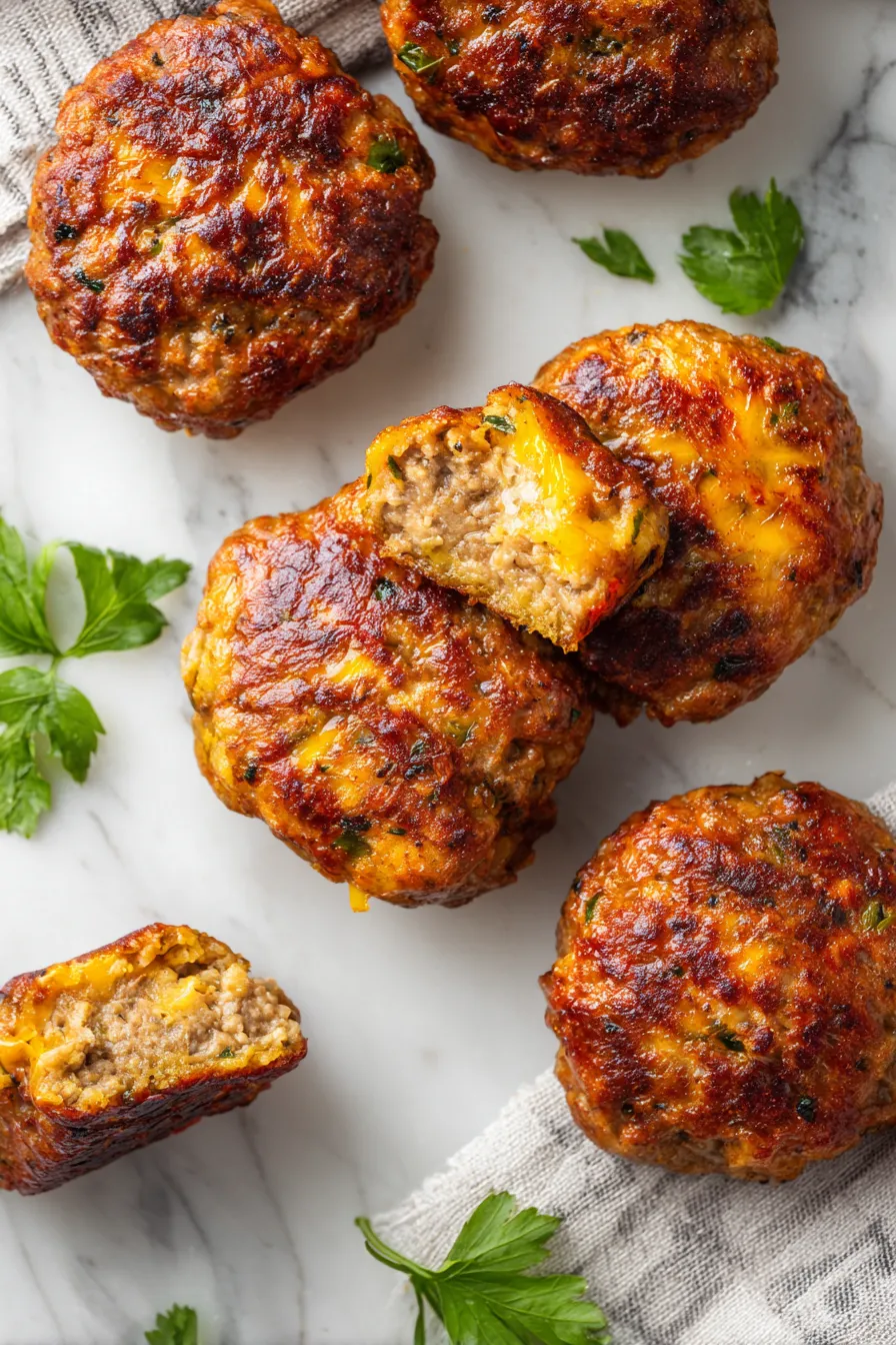 Air Fryer Cheeseburger Patties