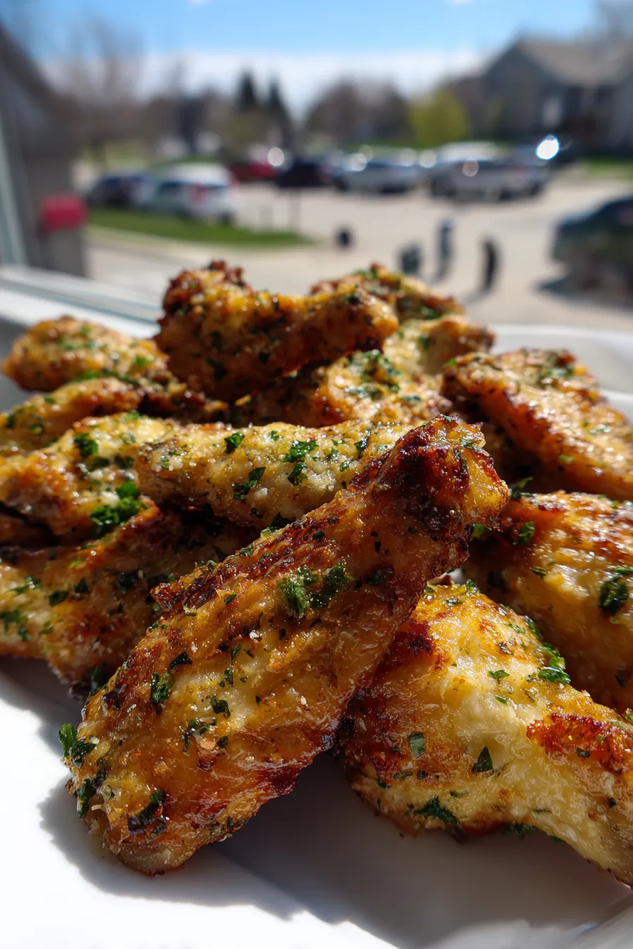 Air Fryer Garlic Parmesan Chicken Wings