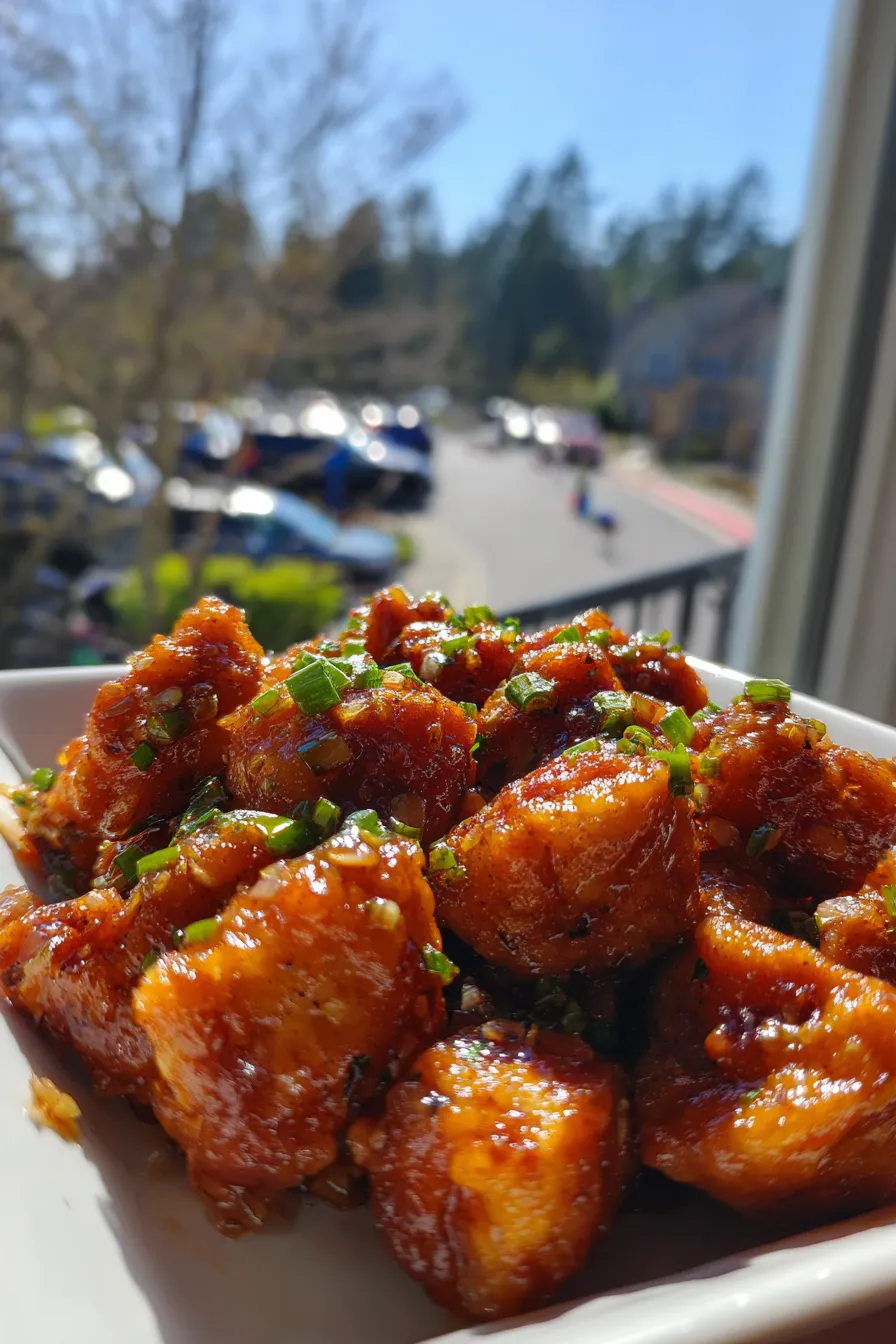 Air Fryer Honey Garlic Chicken Bites