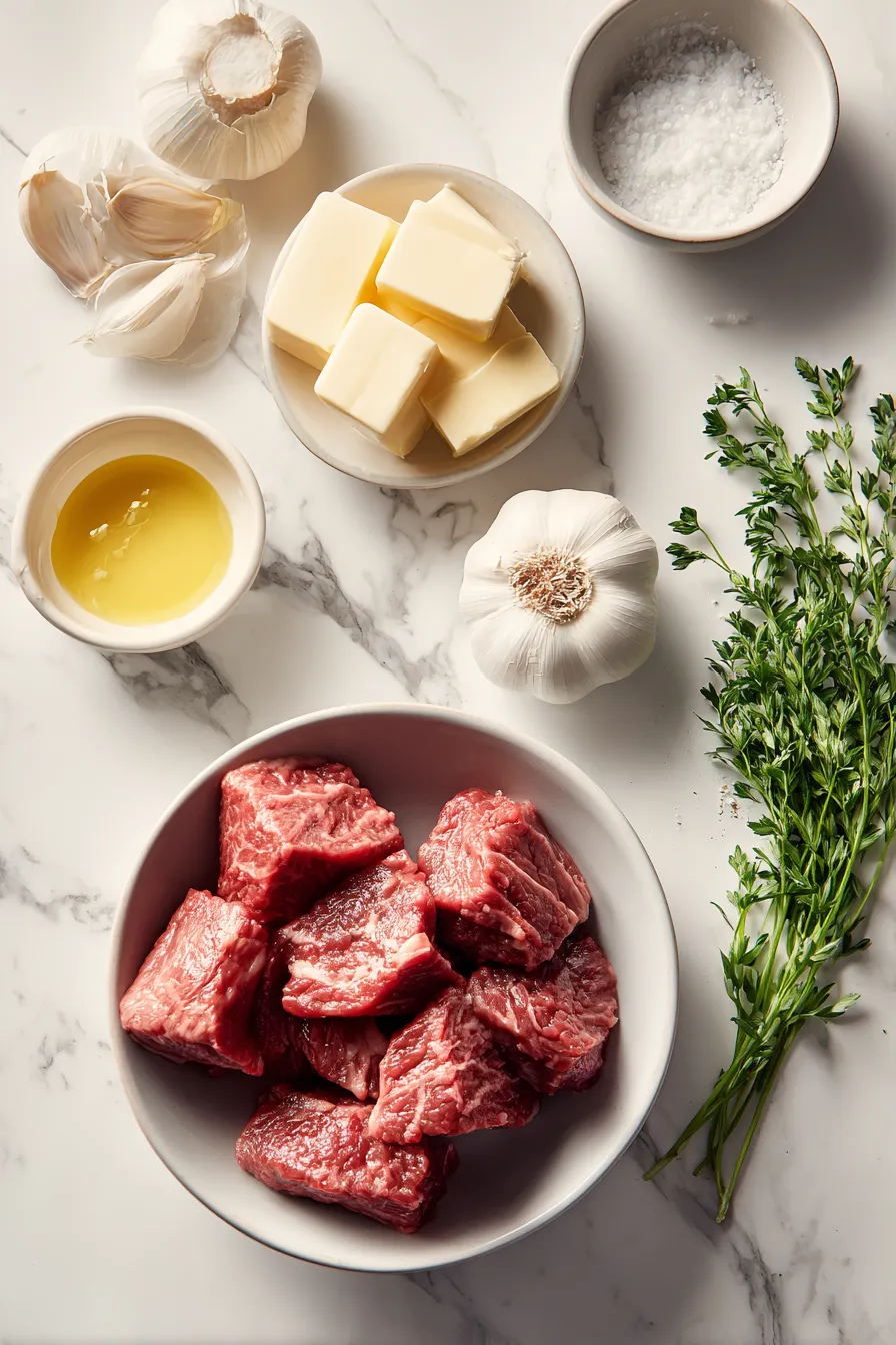 Air Fryer Steak Bites with Garlic Butter