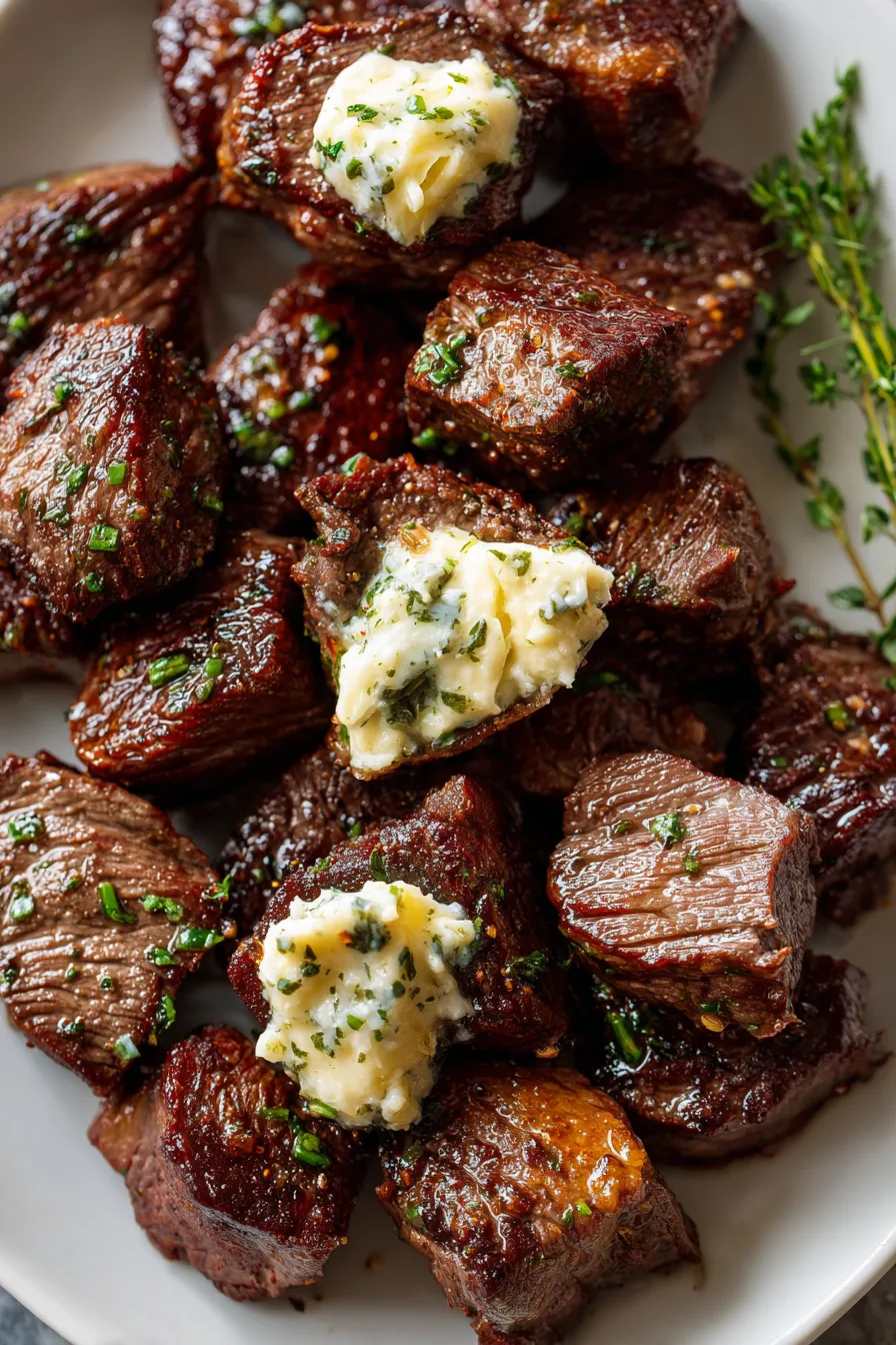 Air Fryer Steak Bites with Garlic Butter