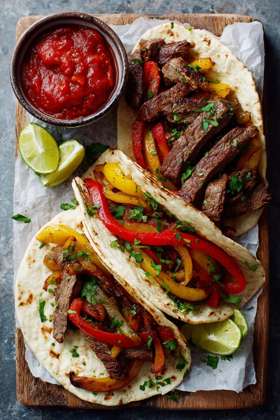 Air Fryer Steak Fajitas