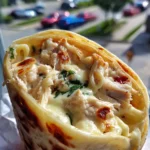 Cheesy Chicken Alfredo Wraps
