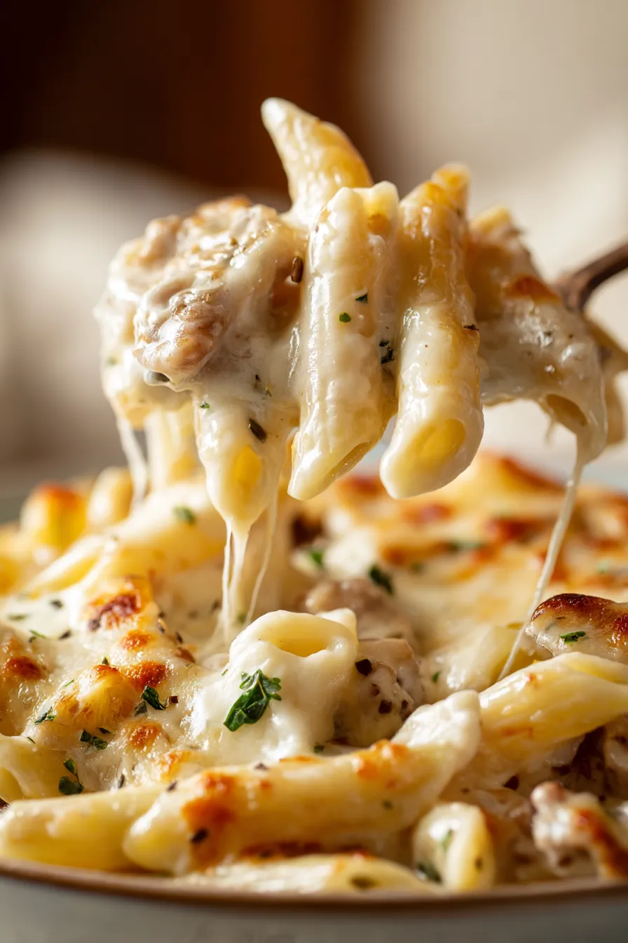 Cheesy Garlic Butter Pasta Bake