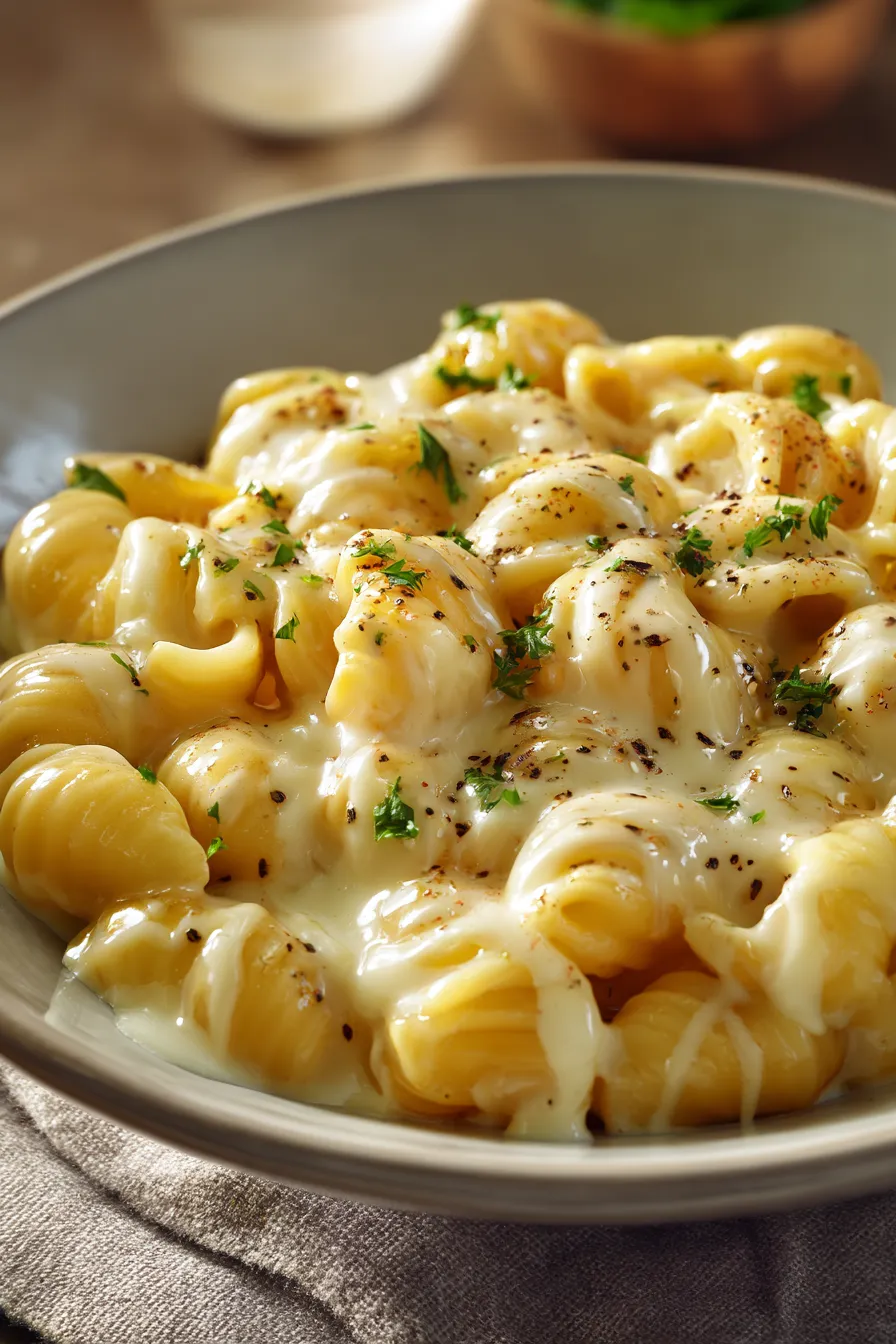 Cheesy Garlic Butter Pasta Bake