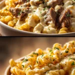 Cheesy Steak and Pasta Dinner