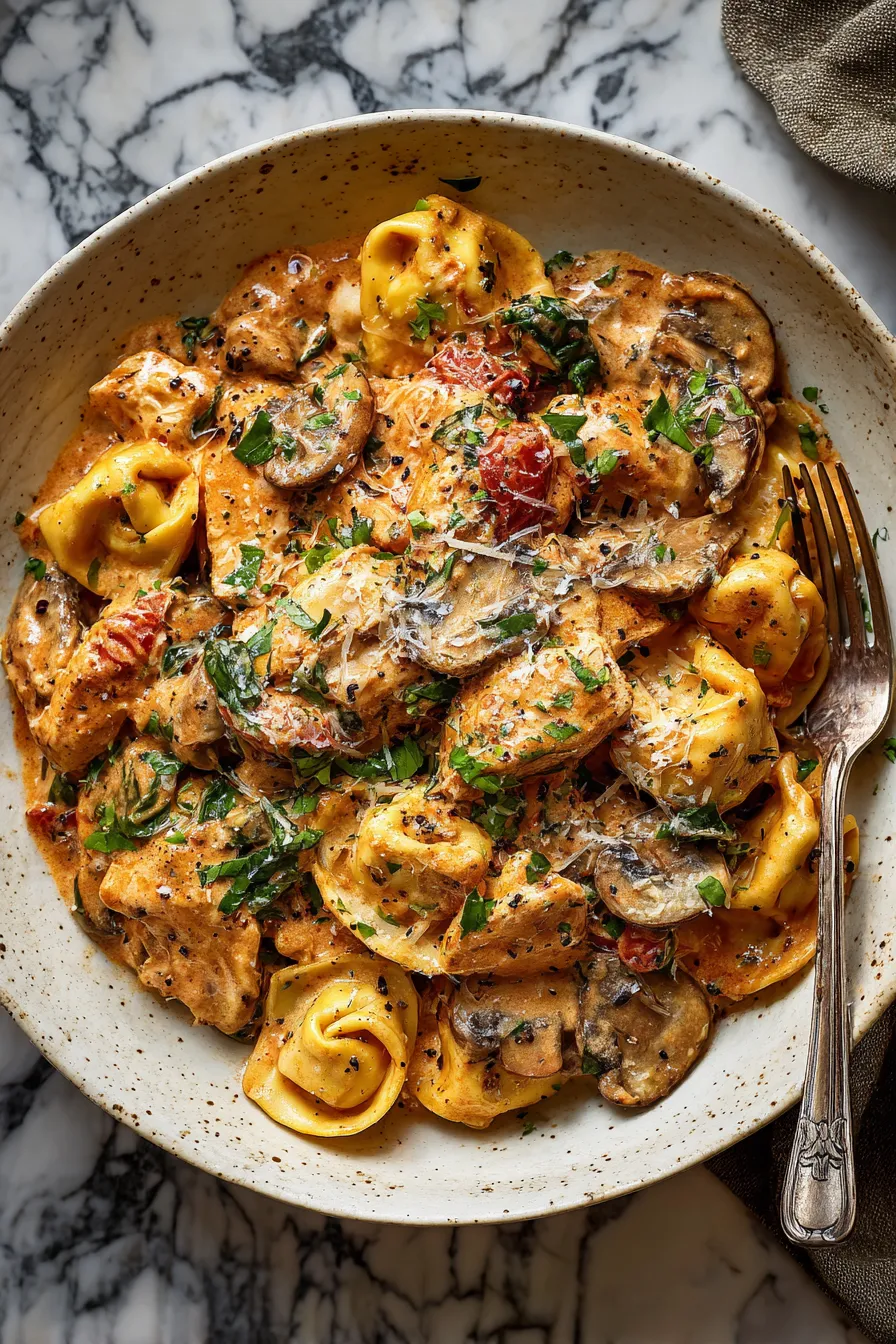 Cowboy Butter Garlic Chicken Tortellini
