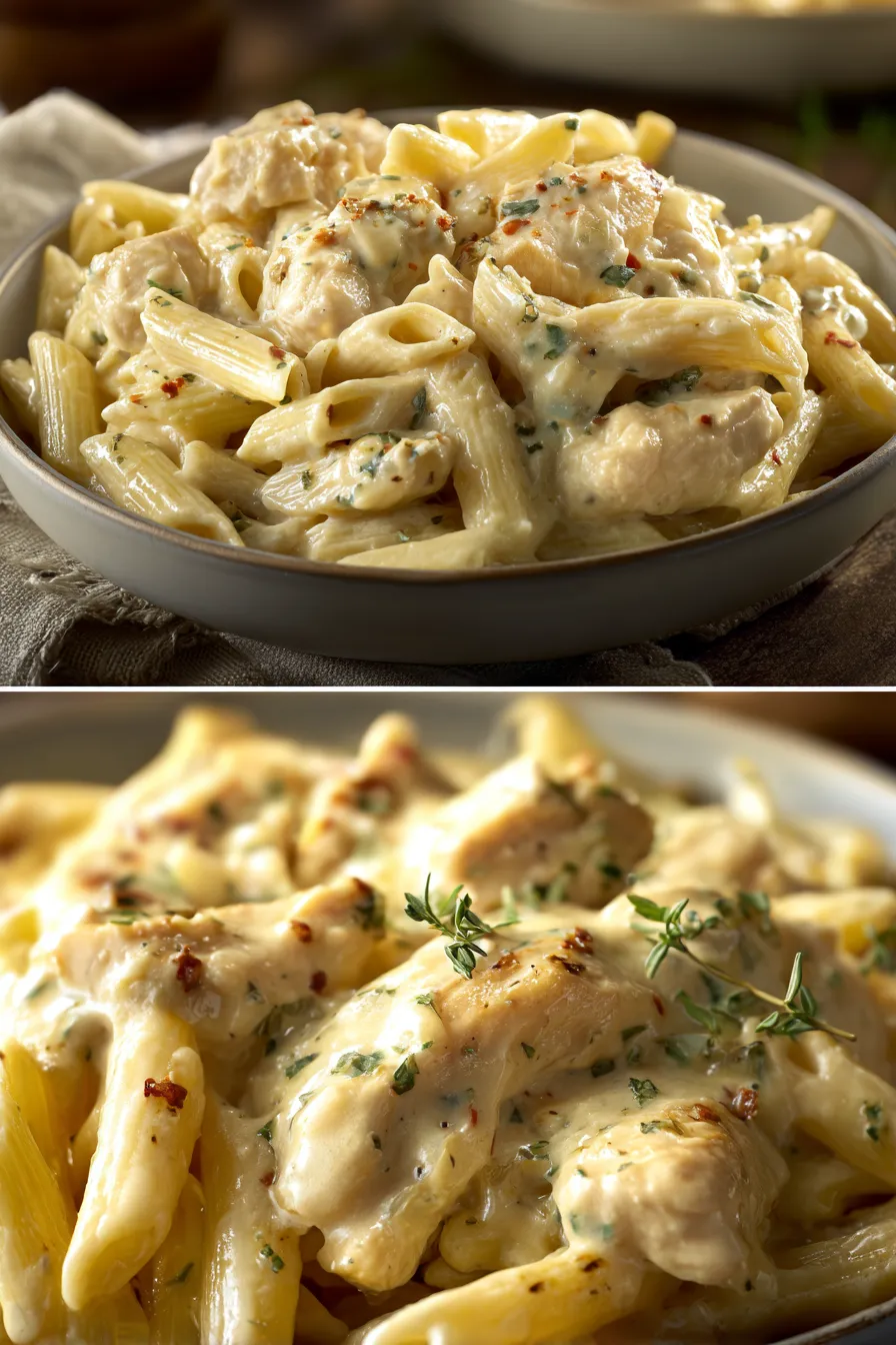 Creamy Garlic Chicken Penne