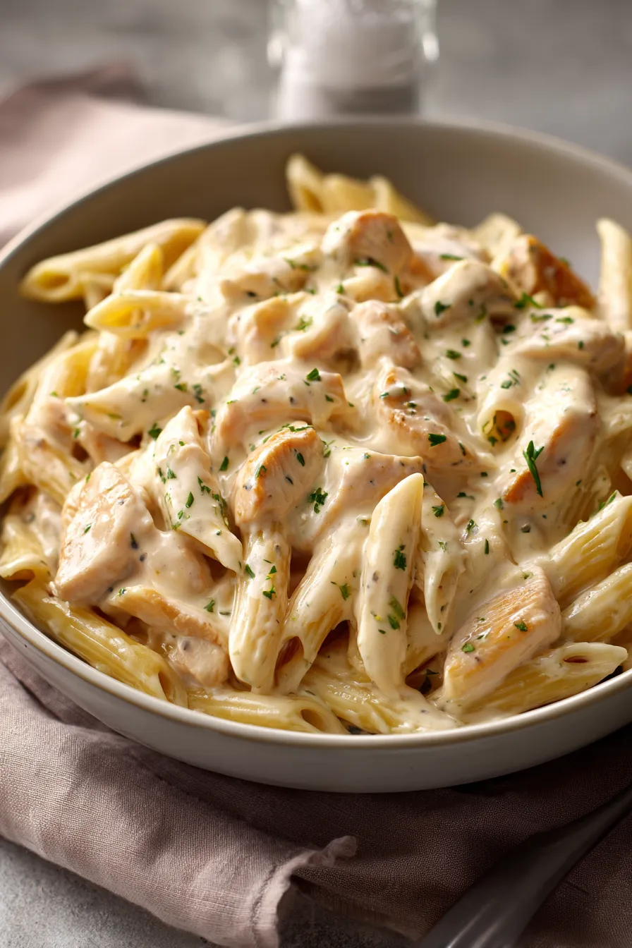 Creamy Garlic Chicken Penne