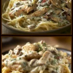 Creamy Garlic Mushroom Chicken Pasta