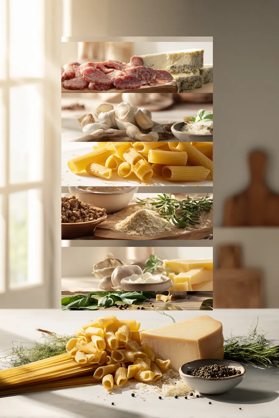 Creamy Garlic Sausage Rigatoni