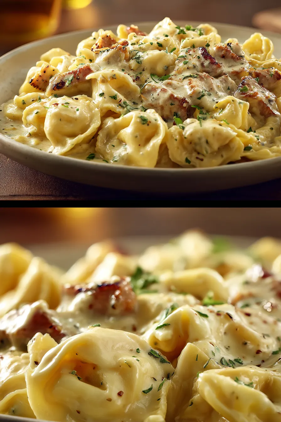 Creamy Garlic Steak Tortellini