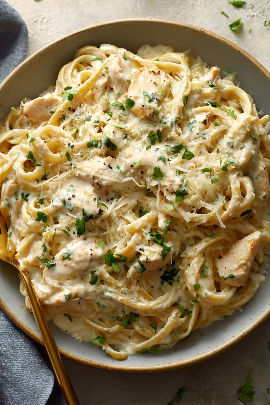 Creamy Parmesan Chicken Pasta Dinner
