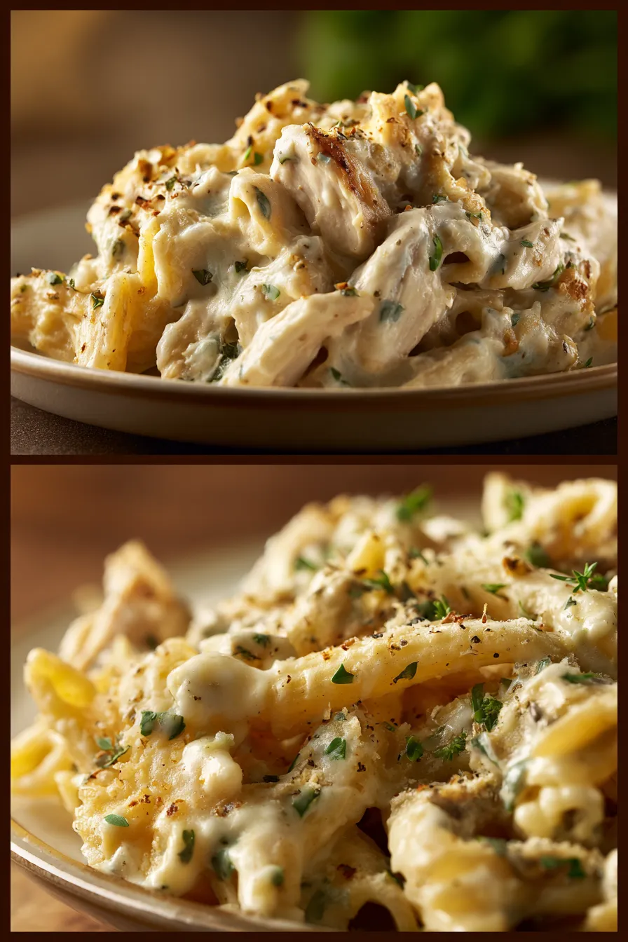 Creamy Ranch Chicken Pasta Bake