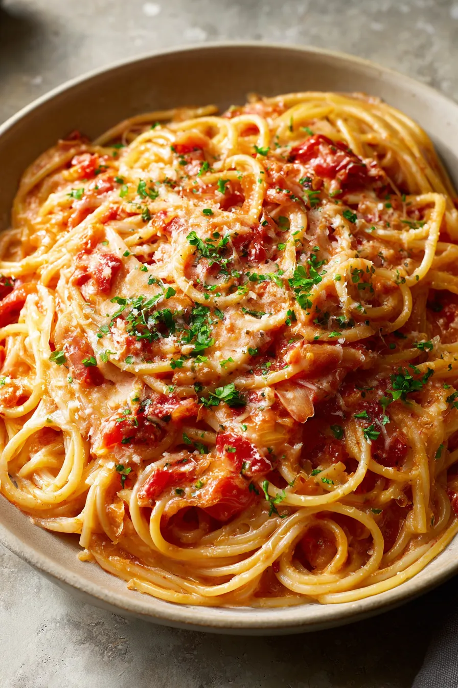Creamy Tomato Garlic Pasta