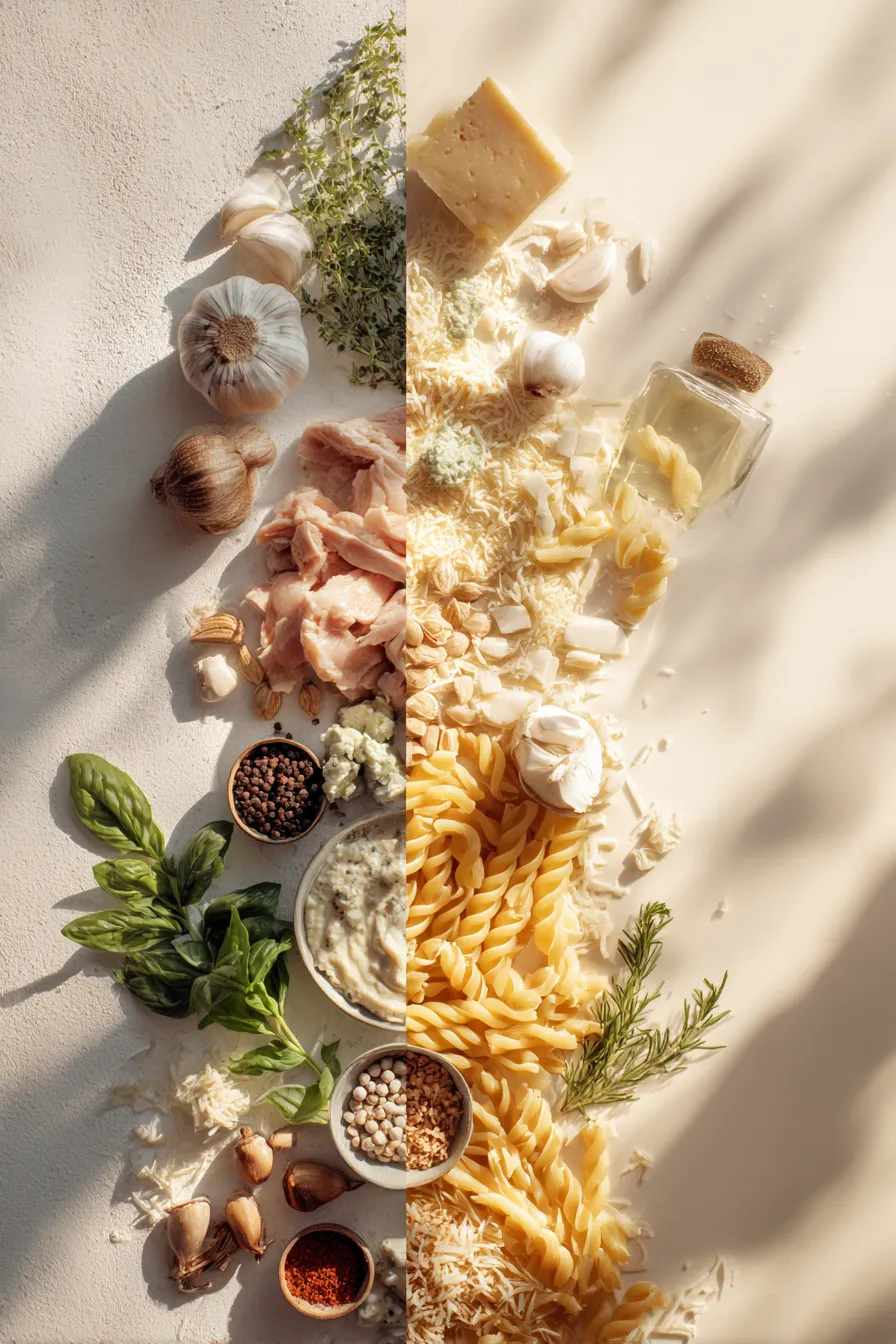 Creamy White Sauce Chicken Pasta