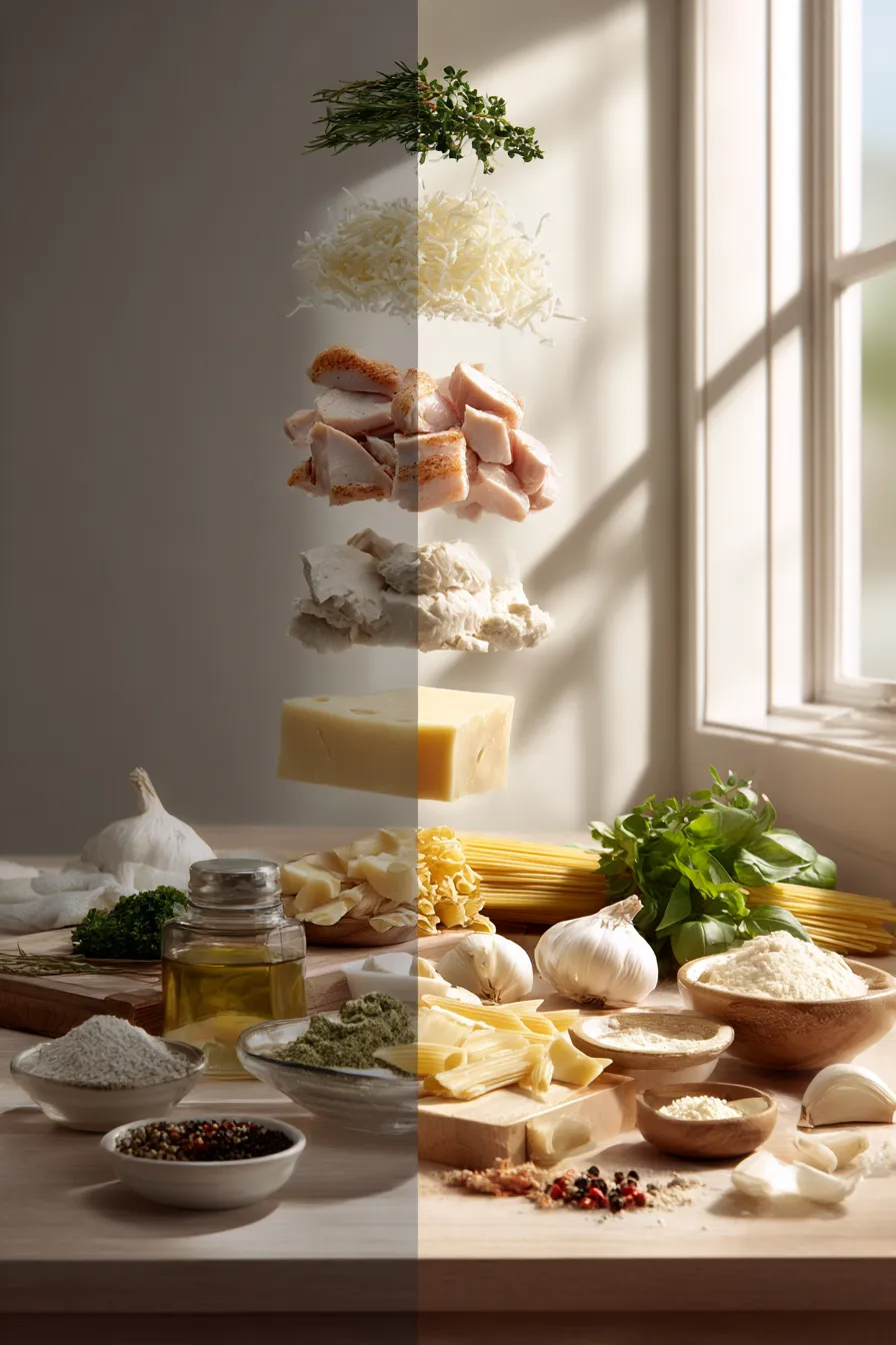 Garlic Butter Chicken Alfredo Skillet