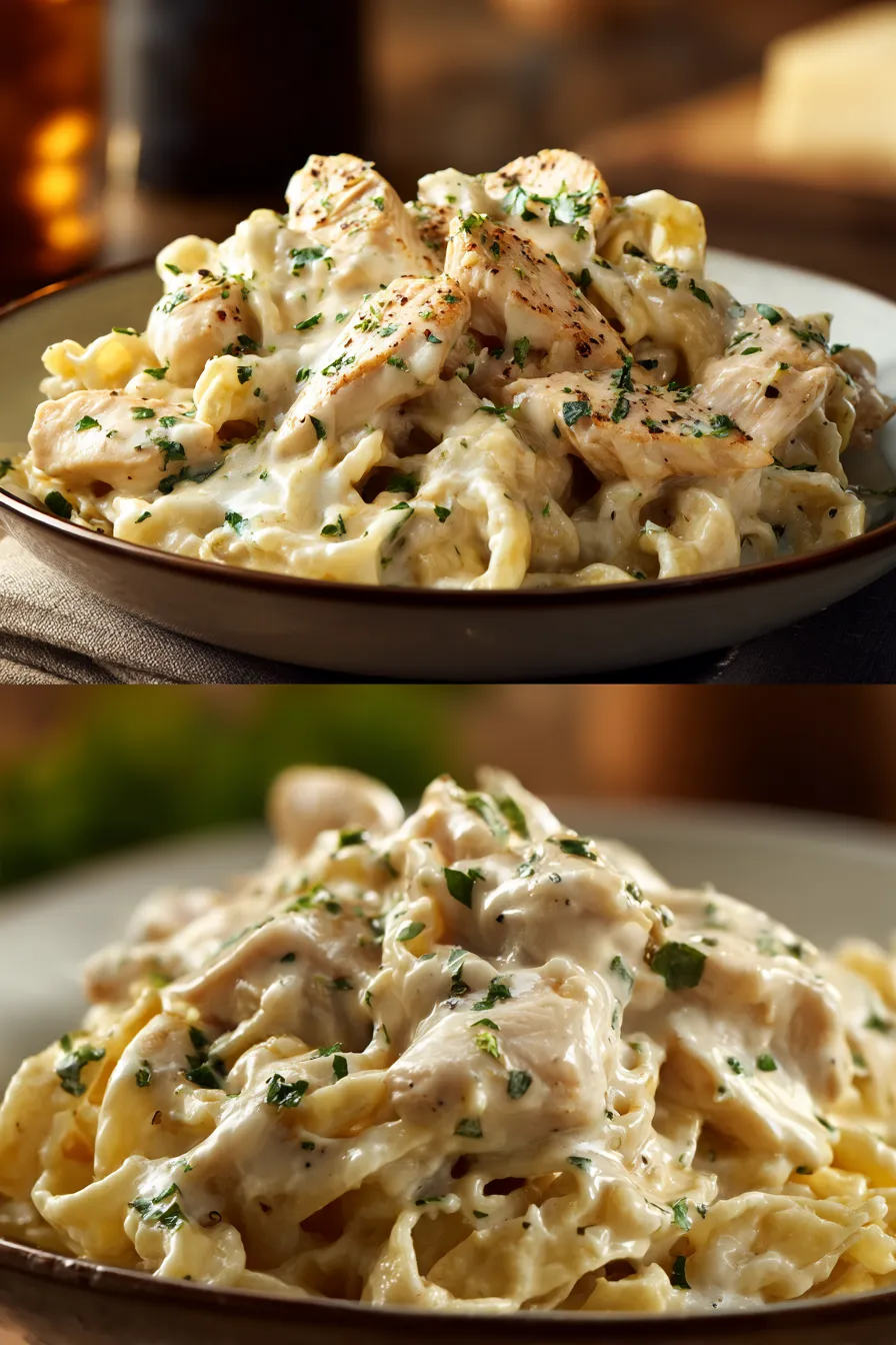 Garlic Butter Chicken Alfredo Skillet