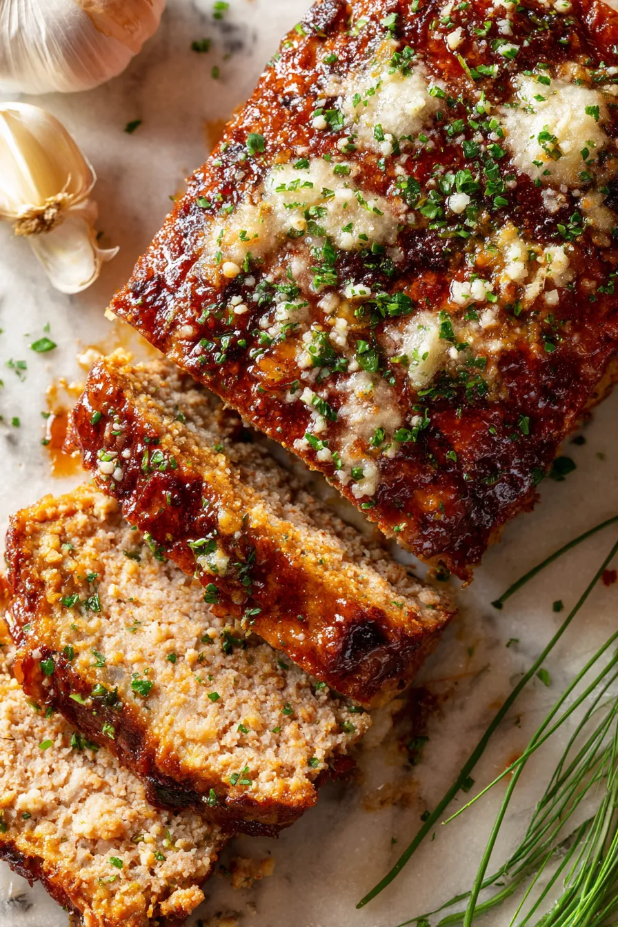 Garlic Parmesan Chicken Meatloaf