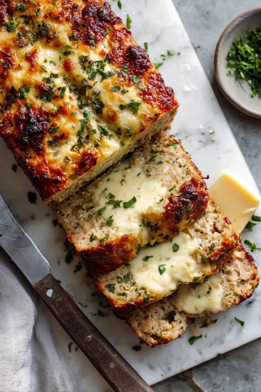Garlic Parmesan Chicken Meatloaf
