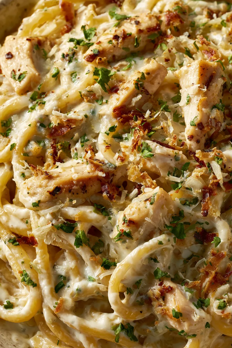 Garlic Parmesan Chicken Pasta Dinner