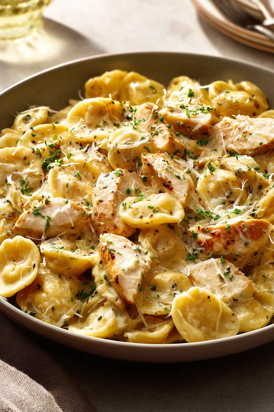 Garlic Parmesan Chicken Pasta Dinner