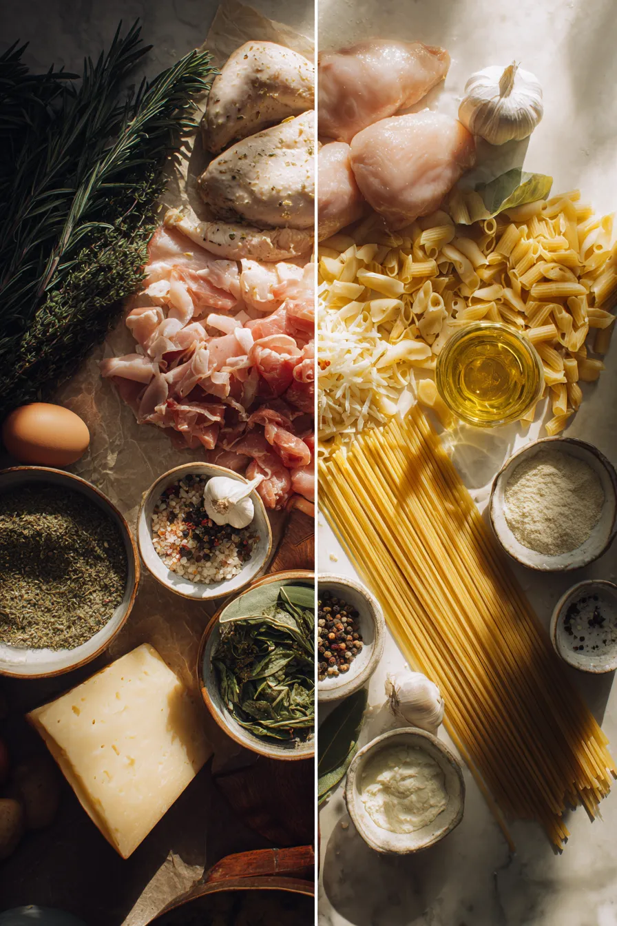 Garlic Parmesan Chicken Pasta Dinner