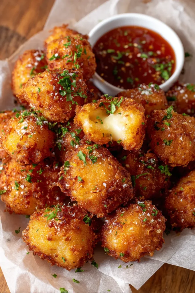 Gooey Fried Cheese Bites