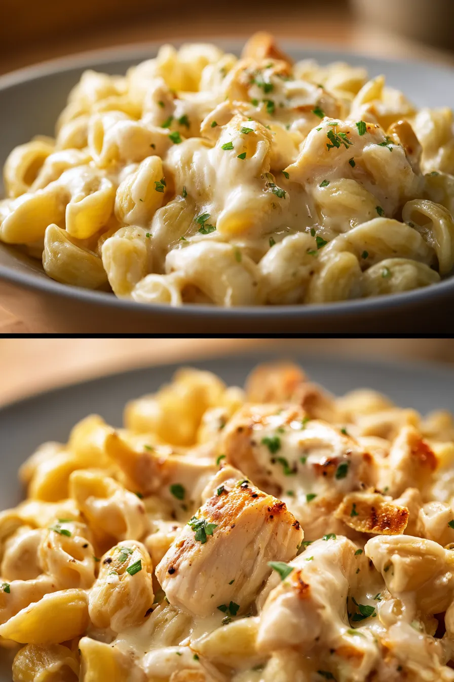 One Pot Creamy Garlic Chicken Pasta