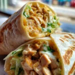 Ooey Gooey Cheesy Garlic Chicken Wraps