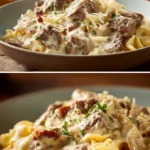 Steak Tips in Creamy Garlic Sauce