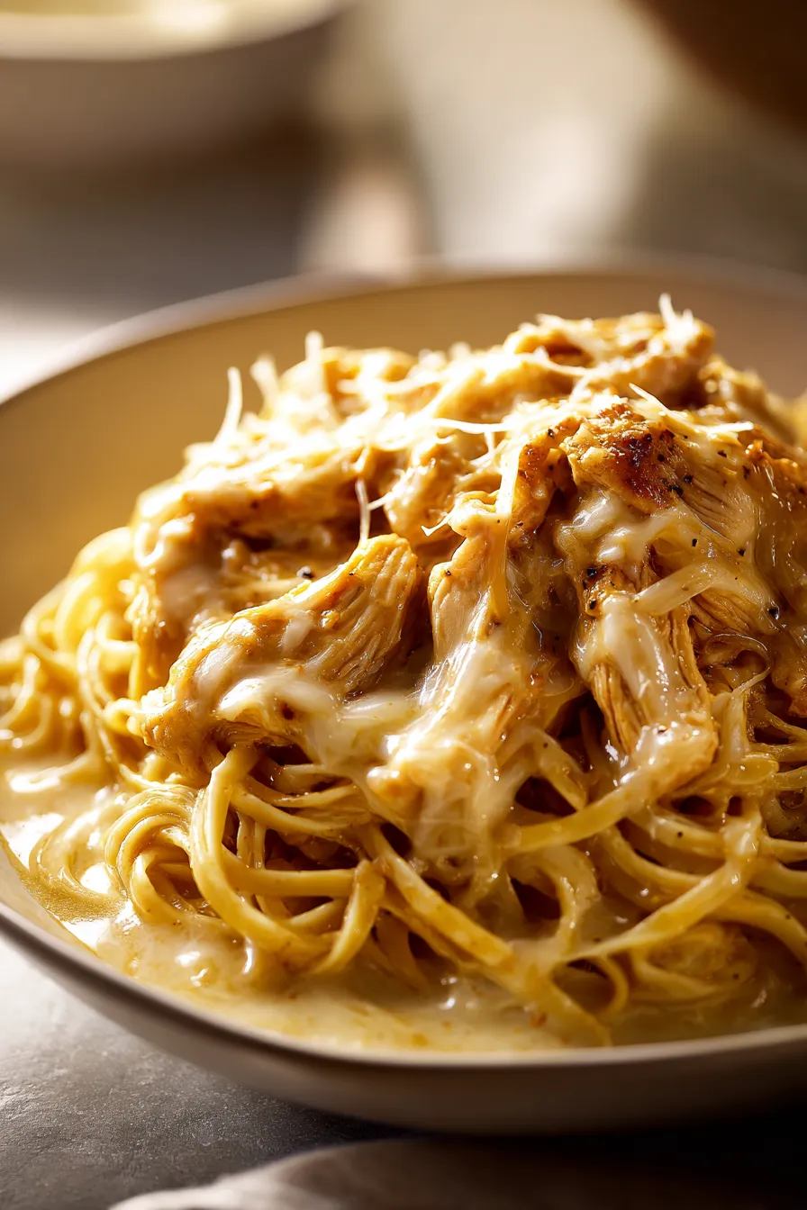 Sticky Garlic Chicken Noodles