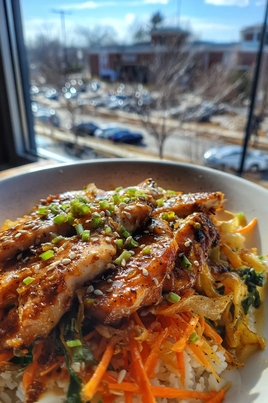 Sweet Garlic Chicken Dinner Bowl