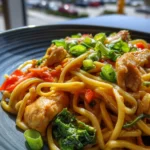 Takeout Style Garlic Chicken Lo Mein