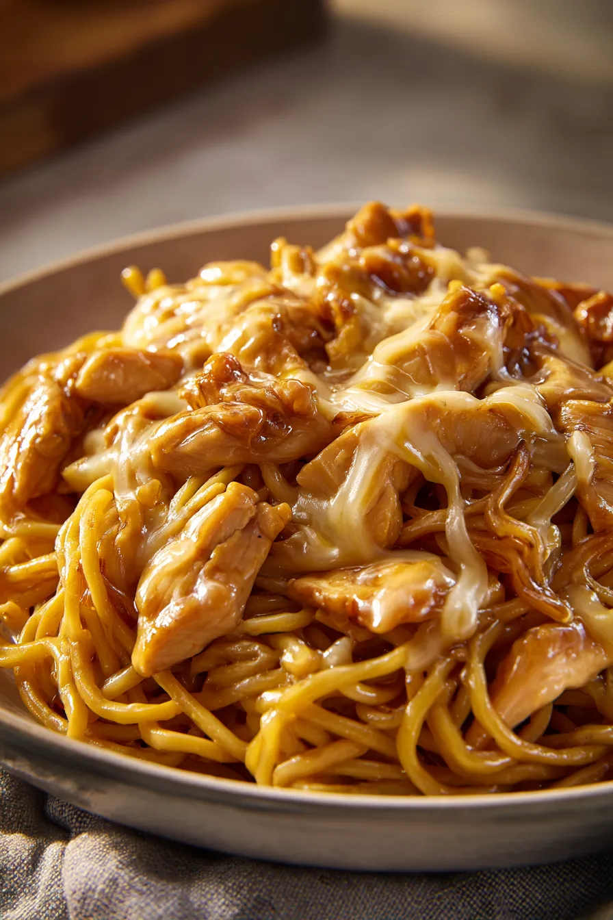 Takeout Style Garlic Chicken Lo Mein