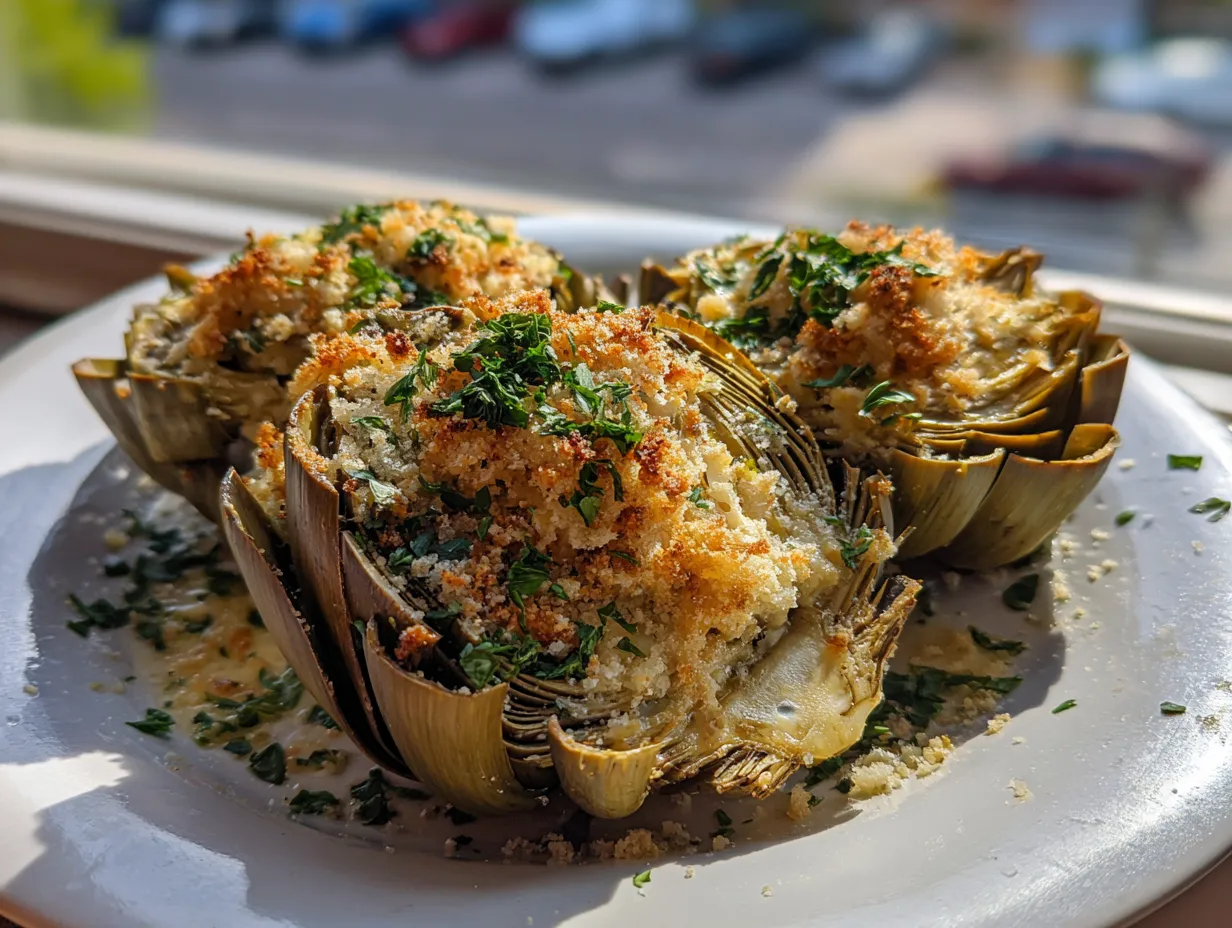baked stuffed artichokes